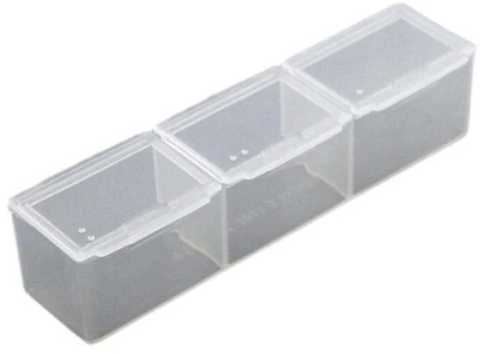 Oem Organizatorius 3 skyriai - 110x25mmx25mm - rakinamas niekučių konteineris