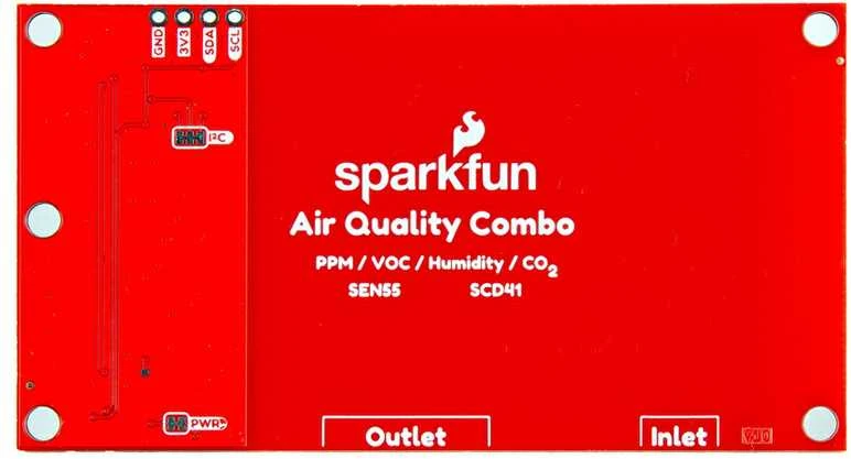 SparkFun oro kokybės jutiklio plokštė iš viršaus