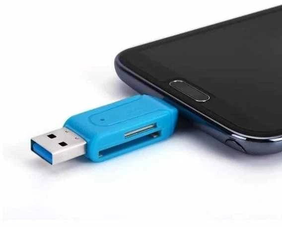 Oem OTG USB adapteris – MicroUSB – SD/T-Flash kortelių skaitytuvas – OTG kortelių skaitytuvas