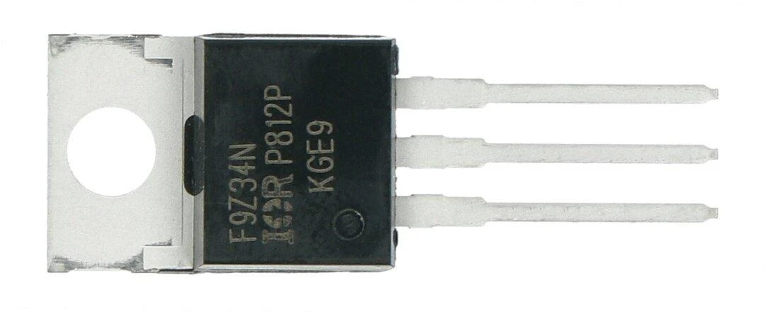 P-MOSFET IRF9Z34 tranzistorius TO-220 korpuse