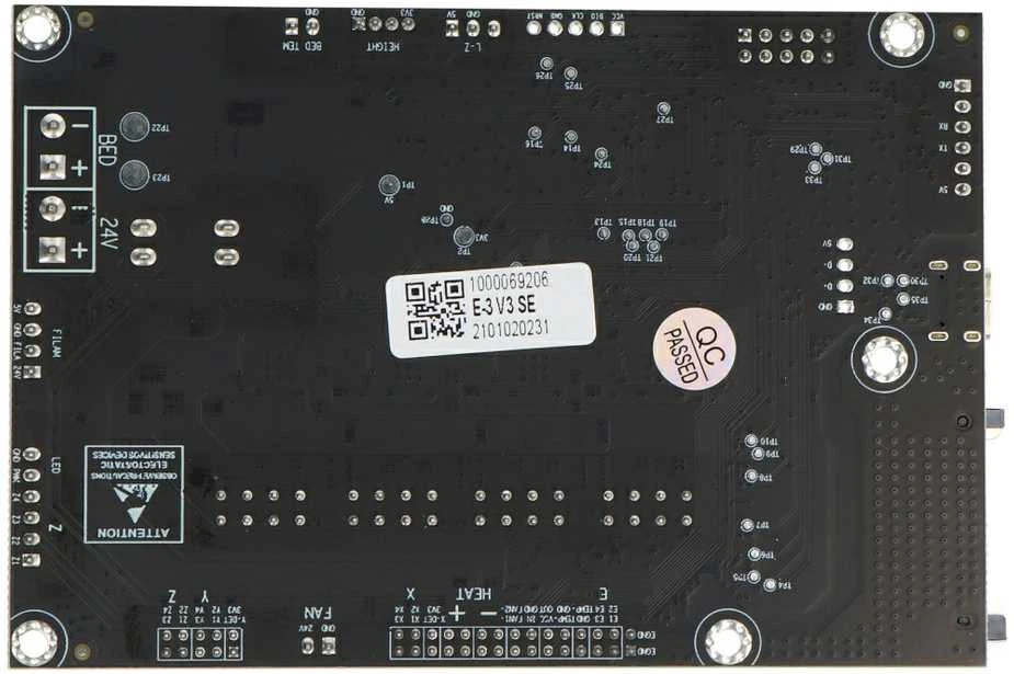 Creality Ender-3 V3 SE pagrindinė plokštė su tvirtinimo taškais