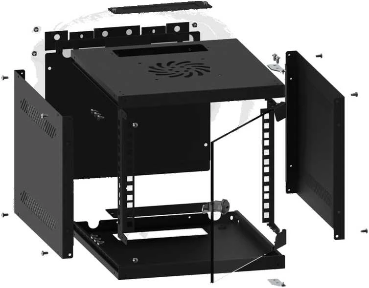 LANBERG WF10-2306-10B Montavimo spinta Rack Kabykla 10 colių 6U 280X310 Juodas