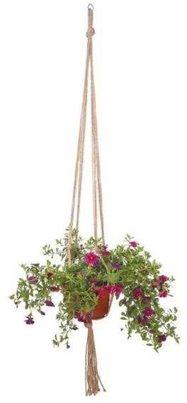 Oem Pakabinamas gėlių stovas - 105 cm - Virvės kabykla - Macrame - Boho