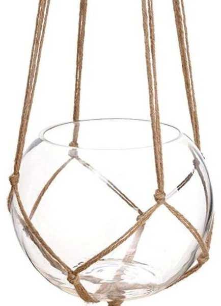 Oem Pakabinamas gėlių stovas - 105 cm - Virvės kabykla - Macrame - Boho