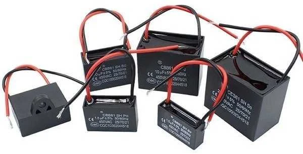 Oem Paleidimo kondensatorius CBB61 3.5uF 450VAC varikliams - su kabeliais