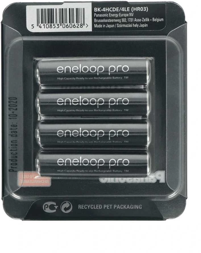 Įkraunamos baterijos Panasonic ENELOOP Pro BK-4HCDE/4CP, 930 mAh, 500 (4xAAA)