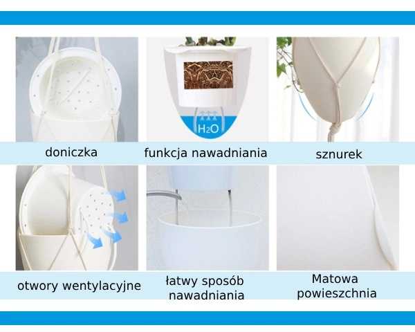Oem PAPRASTAS savaime laistantis gėlių vazonas 8 cm - mėlynas plastikinis gėlių dangtelis