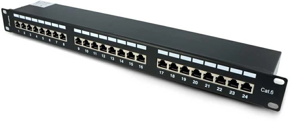 LANBERG PPS6-1024-B Patch Panel 24 prievadai 1U kat. 6 ekranuoti judai