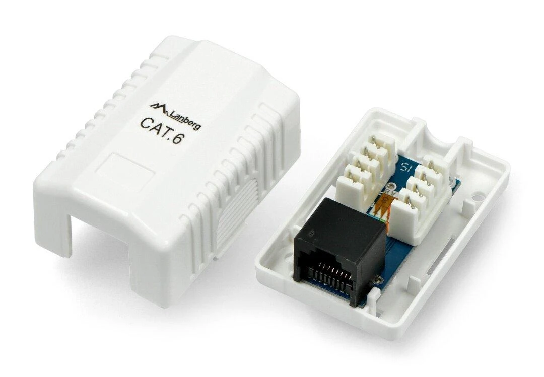 LANBERG OU6-0001-W UTP Data Box 1 prievado RJ45 neekranuotas kat. 6
