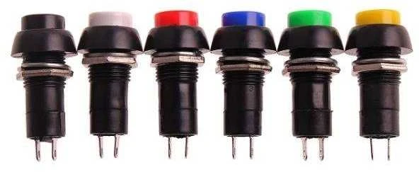 Oem PBS-11A mygtukas – 250V 3A – bistabilus – apvalus – žalias