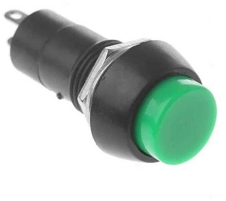 Oem PBS-11B mygtukas – 250V 3A – monostabilus – apvalus – geltonas