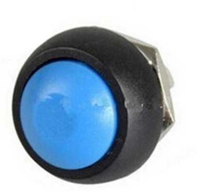 Oem PBS-33B momentinis mygtukas – mėlynas – 250V-1A – 12 mm – monostabilus – apvalus