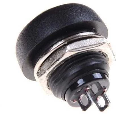 Oem PBS-33B momentinis mygtukas - raudonas - 250V-1A - 12mm - monostabilus - apvalus