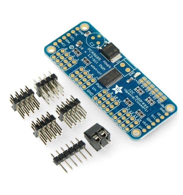 PCA9685, 16 kanalų servo variklių valdiklis, 12 bitų PWM I2C, Adafruit 815