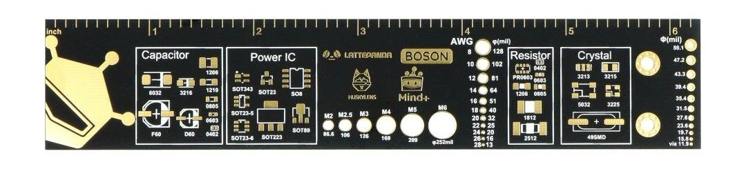 PCB inžinerijos liniuotė - 16cm - DFRobot DWG0014-M