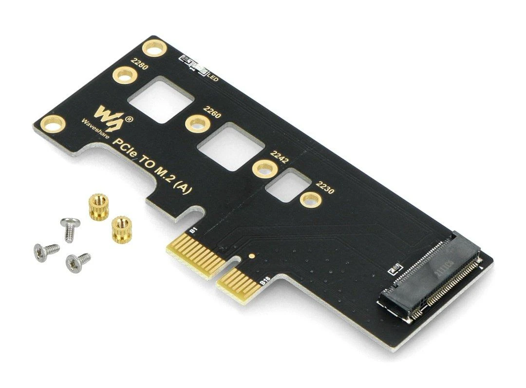 Waveshare PCIe į M.2 adapterio plokštė su varžtais