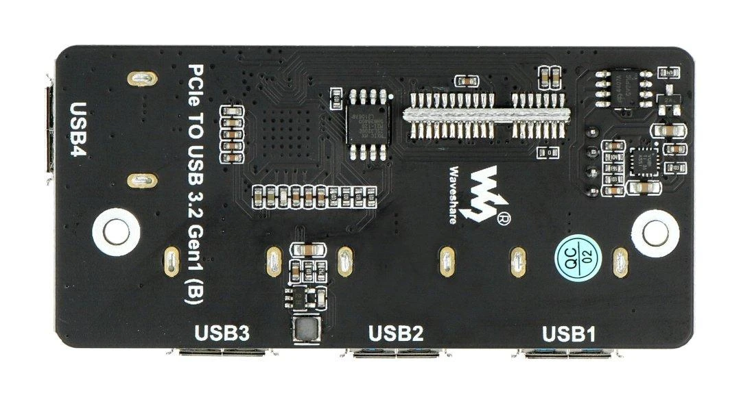 Waveshare PCIe į USB adapterio viršutinė pusė