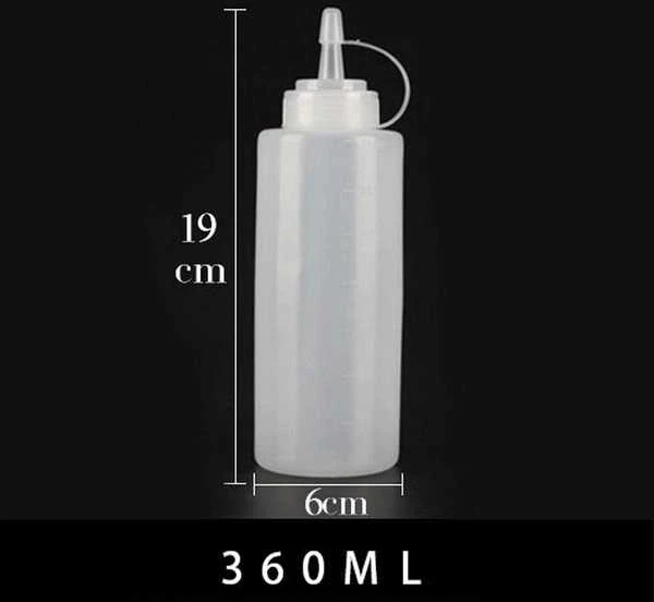 Oem PE/PP buteliukas 360ml - su dangteliu - skysčiams dozuoti