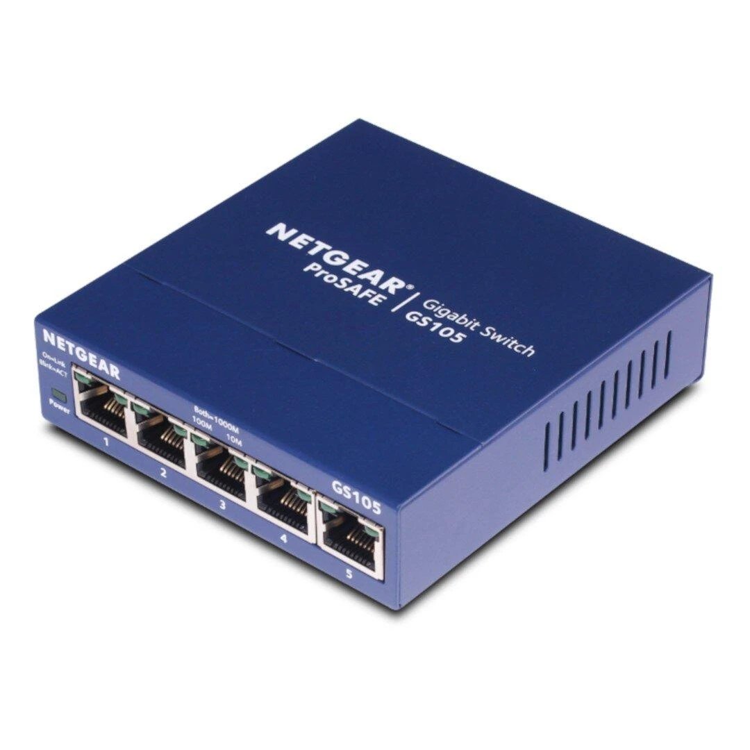 Šakotuvas Netatmo Netgear Switch GS105GE Nevaldomas, Stalinis kompiuteris, 1 Gbps (RJ-45) jungtys kiekis 5, Maitinimo tipas Išorinis
