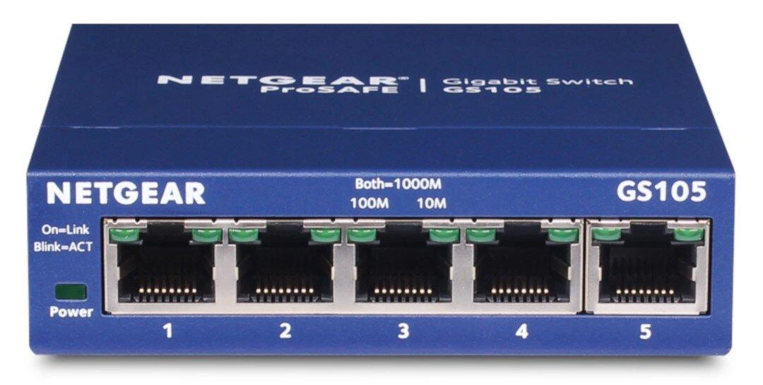 Šakotuvas Netatmo Netgear Switch GS105GE Nevaldomas, Stalinis kompiuteris, 1 Gbps (RJ-45) jungtys kiekis 5, Maitinimo tipas Išorinis