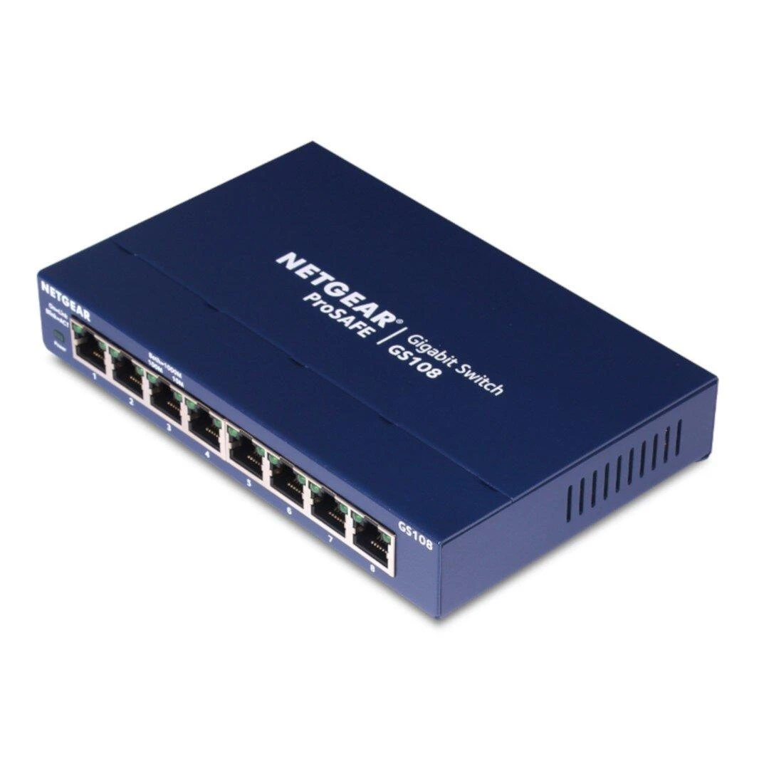 Šakotuvas Netatmo Netgear Switch GS108GE Nevaldomas, Stalinis kompiuteris, 1 Gbps (RJ-45) jungtys kiekis 8, Maitinimo tipas Išorinis