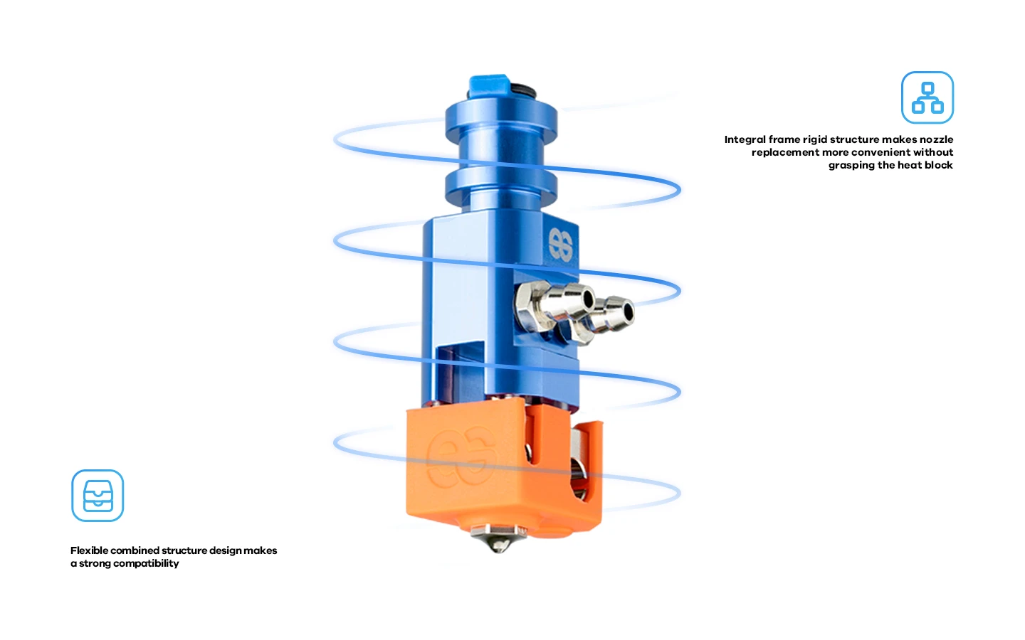 Phaetus Dragon Vanduo Hotend - WST mėlynas