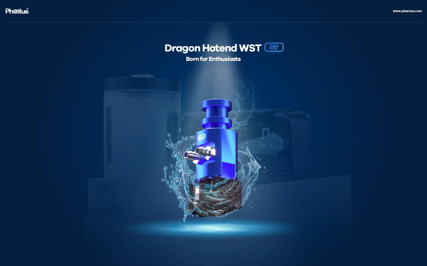 Phaetus Dragon Vanduo Hotend - WST mėlynas