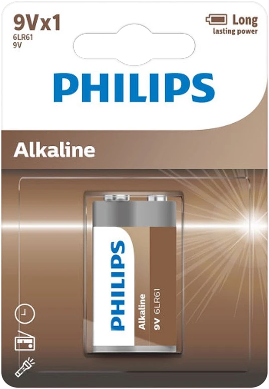 Philips 6LR61 šarminė baterija, 1 vnt./bl.