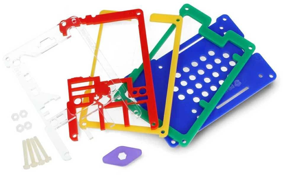 Pibow Coupe 5 – Raspberry Pi 5 laipsnių – Rainbow – PiMoroni PIM678