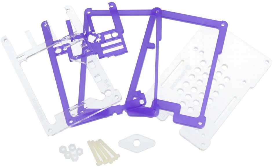 Pibow Coupe 5 – Raspberry Pi 5 dėklas – Royale – PiMoroni PIM679