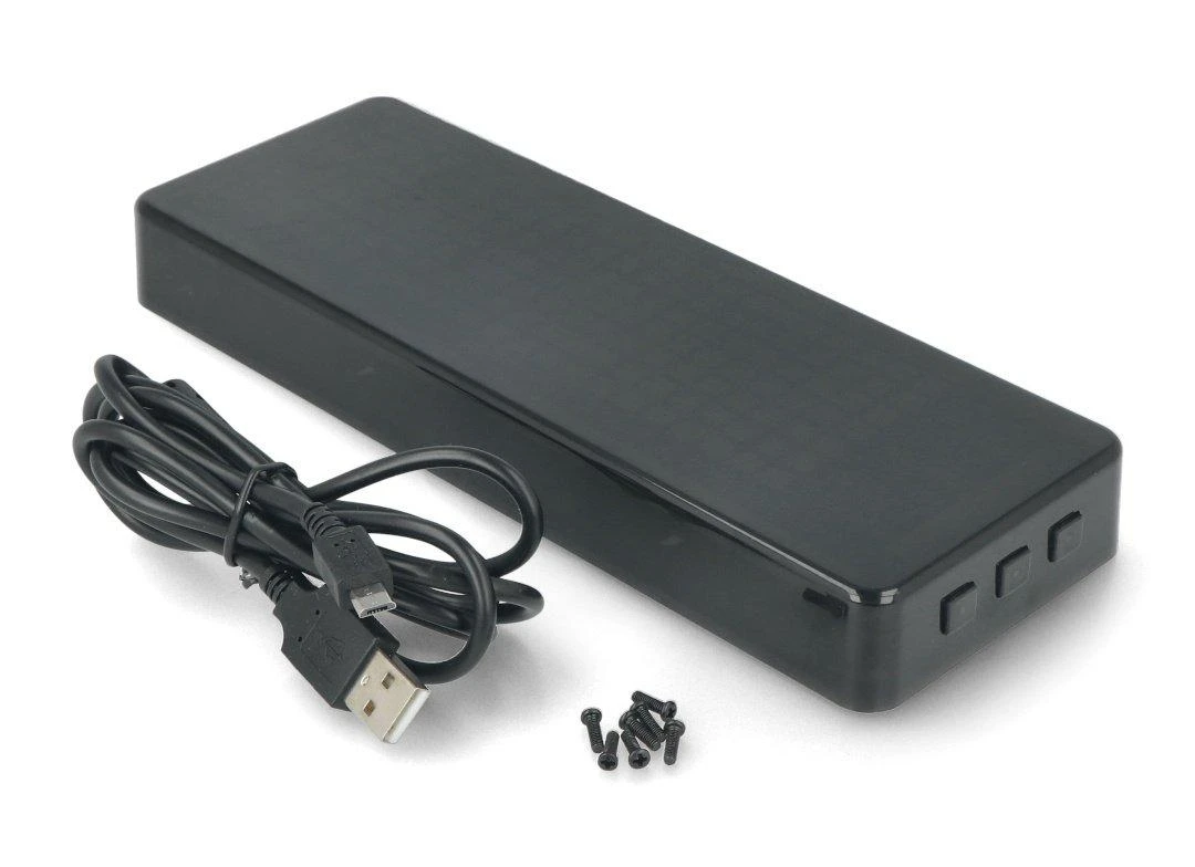 Pico-Clock-Žalias korpusas su USB laidu ir varžtais