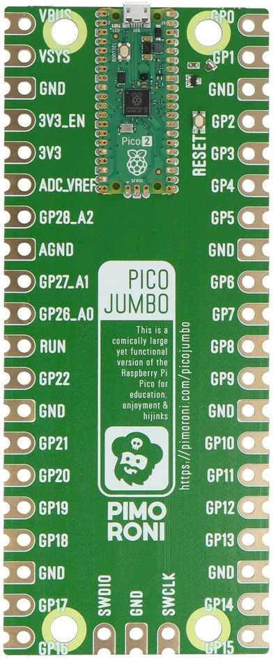 Pico Jumbo plokštė su lituotu Raspberry Pi Pico 2