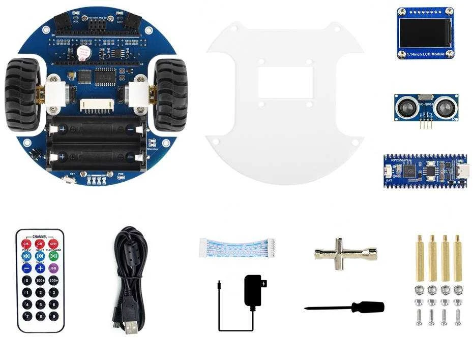 Pico2Go mobilusis robotas – nuotoliniu būdu valdomas robotas – RP2350-Plus – Waveshare 31698
