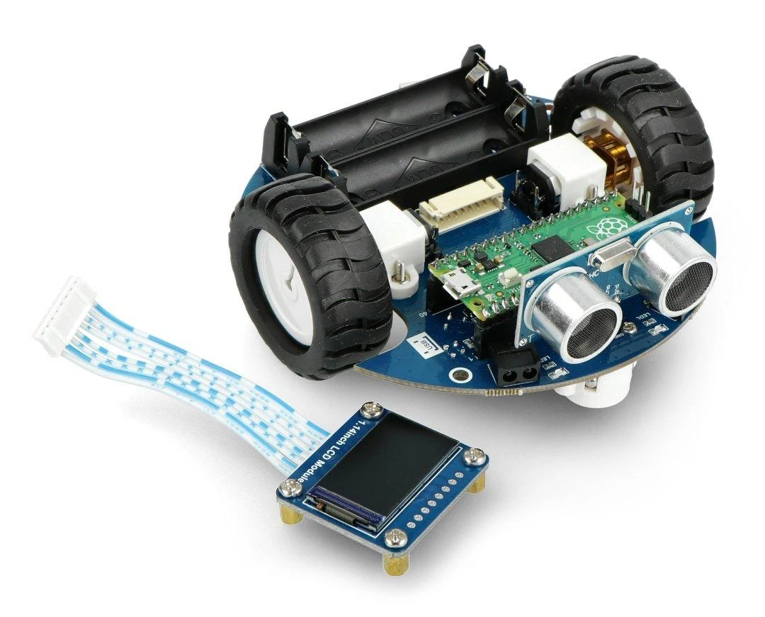 PicoGo Mobile Robot - nuotoliniu būdu valdomas robotas, skirtas Raspberry Pi Pico - Waveshare 20396