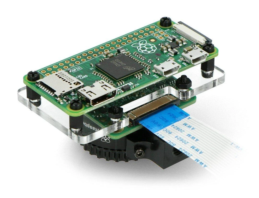Raspberry Pi Zero ir kameros skaidrus laikiklis