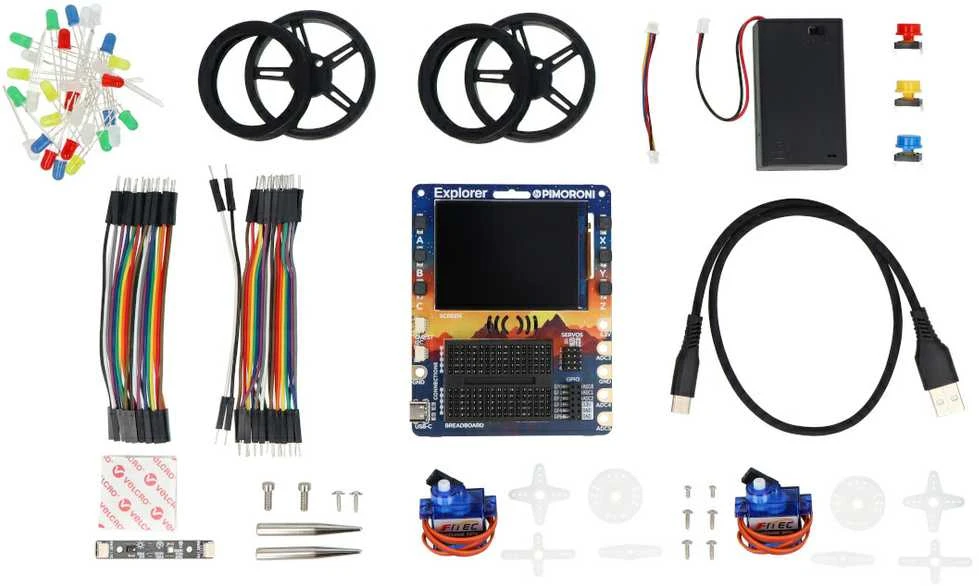 PiMoroni Explorer – kūrimo plokštė su RP2350B moduliu ir 2.8 colio LCD ekranu + priedai – PiMoroni PIM744