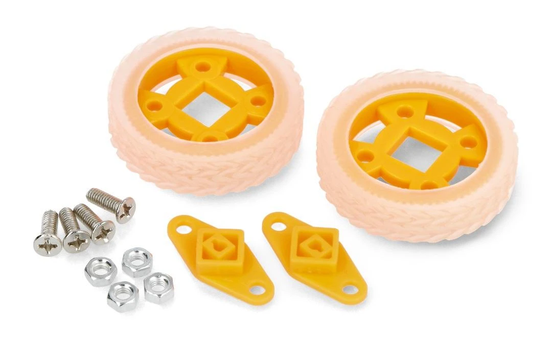Pimoroni Moon Buggy ratų komplektas su tvirtinimo detalėmis