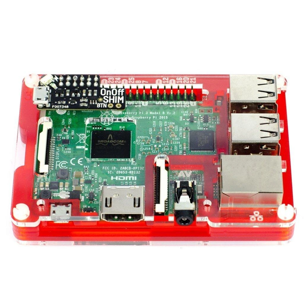 Pimoroni OnOff SHIM, įjungimo/išjungimo jungiklis, Raspberry Pi priedėlis