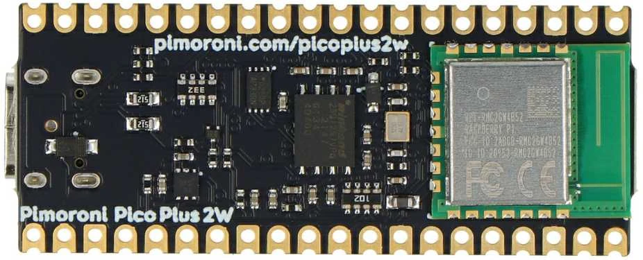 Pimoroni Pico Plus 2 W RP2350B mikroschemos viršus