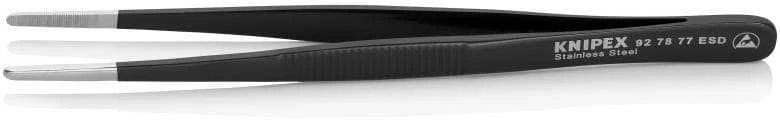 Pincetas 145mm, antistatinis, dantytas, 92 78 77 ESD KNIPEX