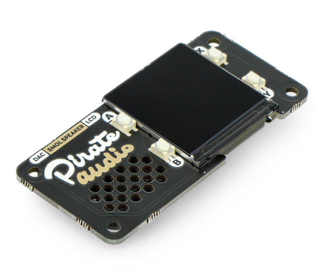 Pirate Audio Speaker, garsiakalbis su ekranu, DAC, skirtas Raspberry Pi, Pimoroni PIM485