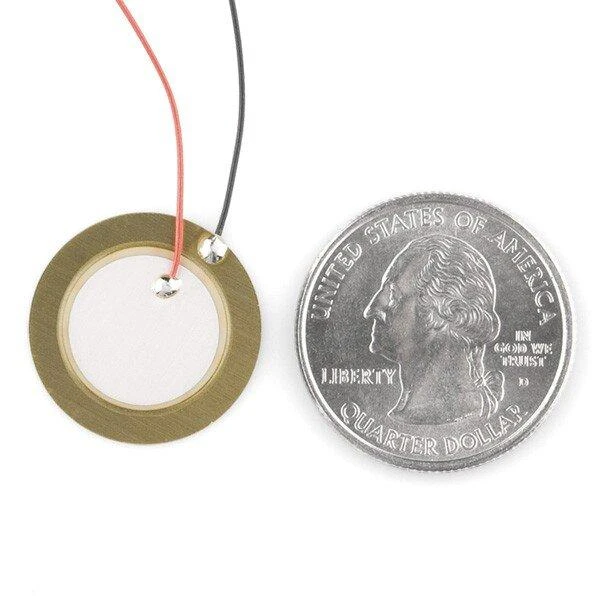 Pjezoelektrinė membrana su laidais, 20mm, SparkFun SEN-10293