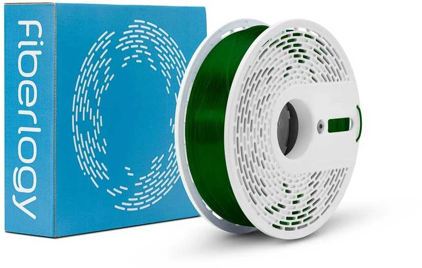 3D plastikas Fiberlogy Easy PET-G 1.75mm 0.85kg - Butelis Žalias Skaidrus
