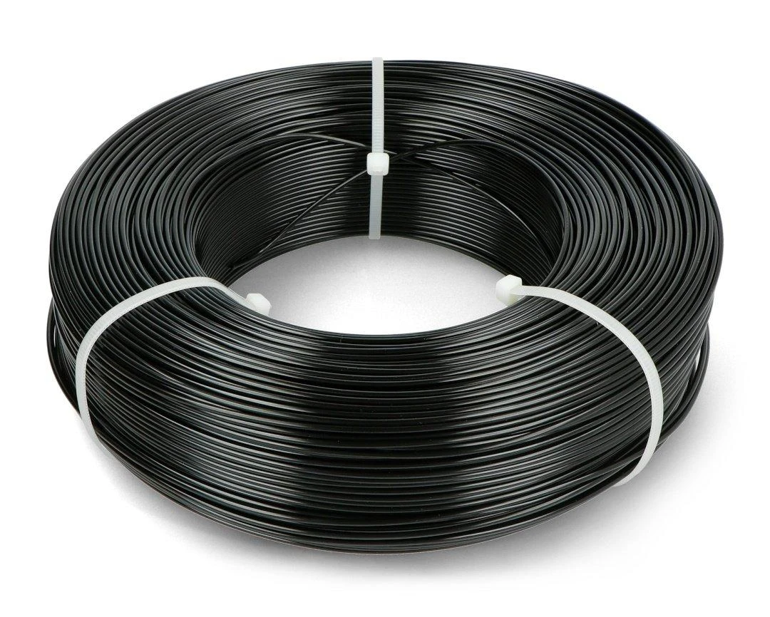 Juodas ABS plastikas 1.75mm ritėje su dirželiais