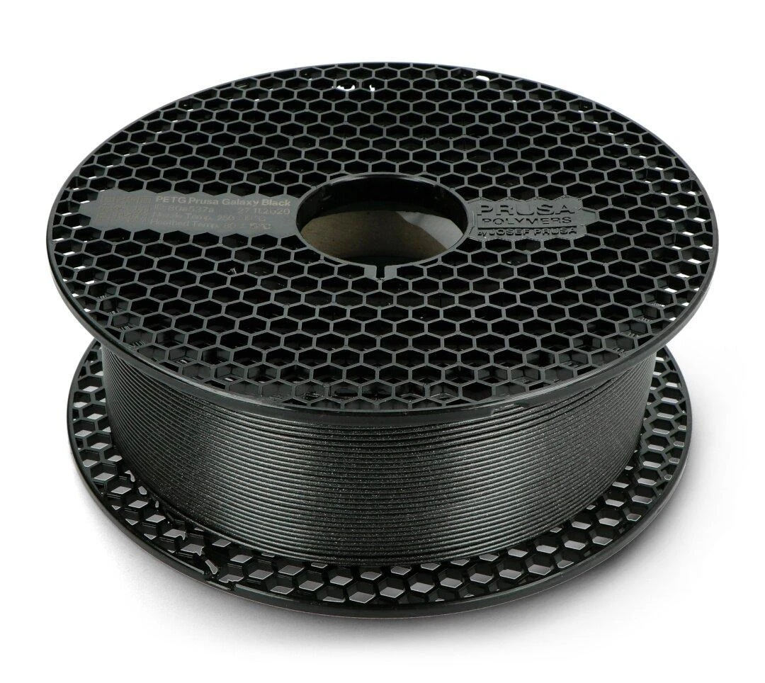 Prusa PETG Galaxy Black ritės vaizdas iš viršaus