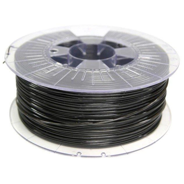 Juodas PETG 1,75 mm filamentas ant ritės