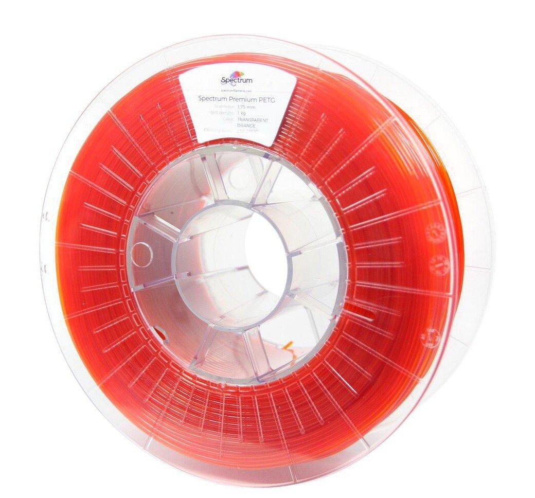 Spektro grupė SPECTRUMG 5903175657671 Filamentas SPECTRUM / PETG / SKAIDRUMAS Oranžinis / 1,75 mm / 1kg