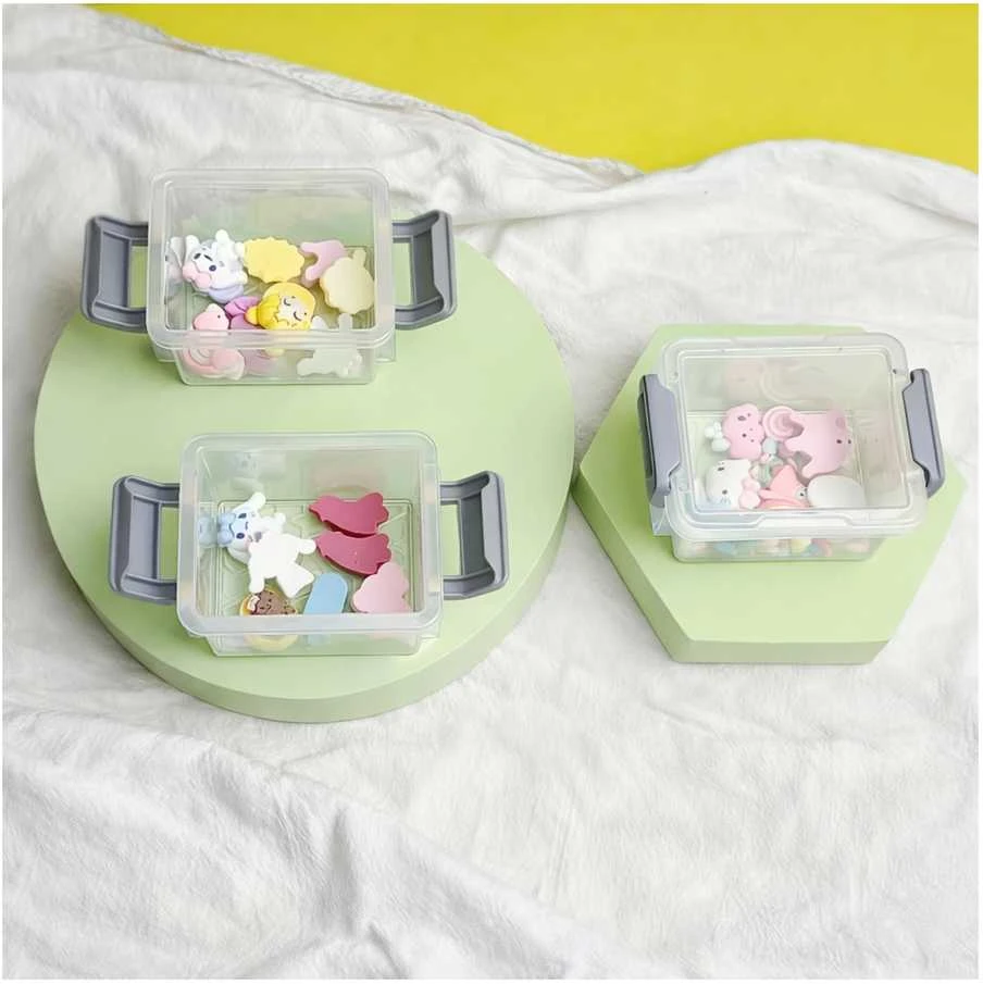 Plastikinė dėžutė - 55x45x15mm - Uždara talpykla - Organizatorius