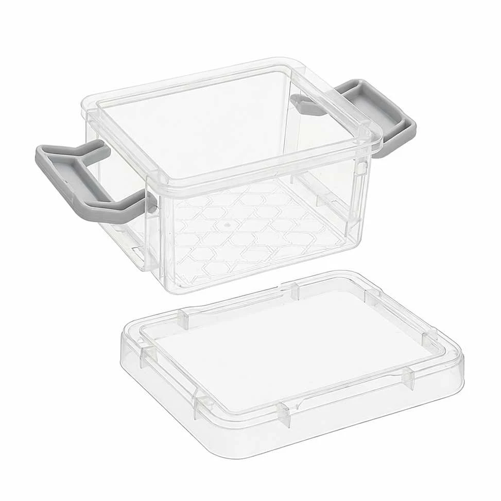 Plastikinė dėžutė - 55x45x15mm - Uždara talpykla - Organizatorius