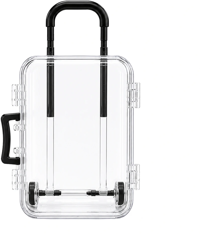 Plastikinė dėžutė su dvigubu užsegimu - 63.5x48x21mm - Rakinamas konteineris - Organizatorius
